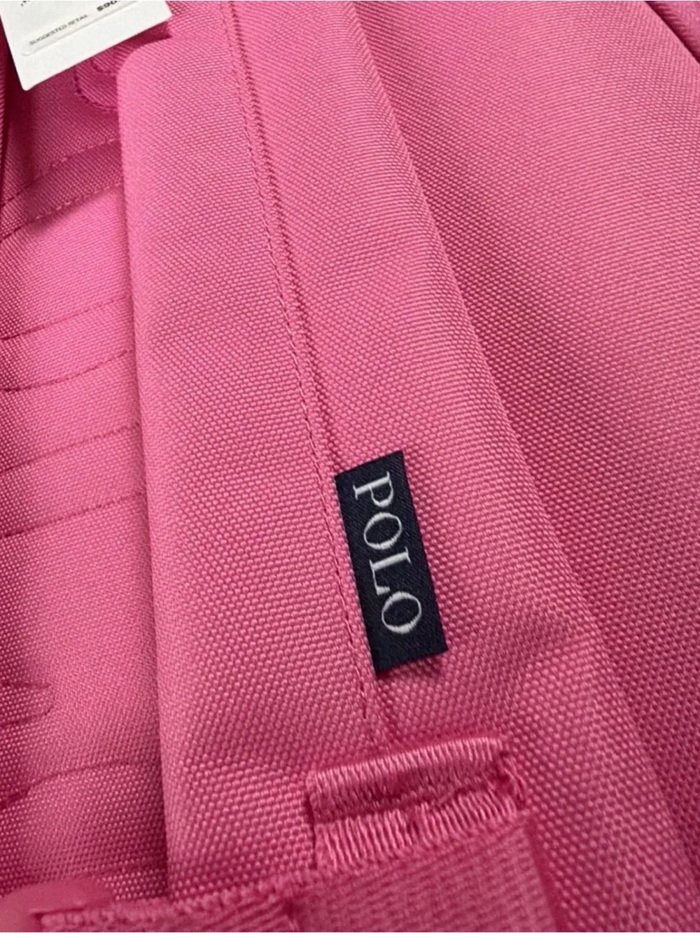 Polo Ralph Lauren Kids Girls Baja Pink Embroidered Bear School Laptop Backpack
